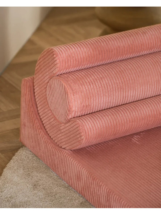 Flipster by Wigiwama Kids Foam Modular Sofa Set with Removable Cover in Pink Mousse