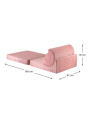 Flipster by Wigiwama Kids Foam Modular Sofa Set with Removable Cover in Pink Mousse
