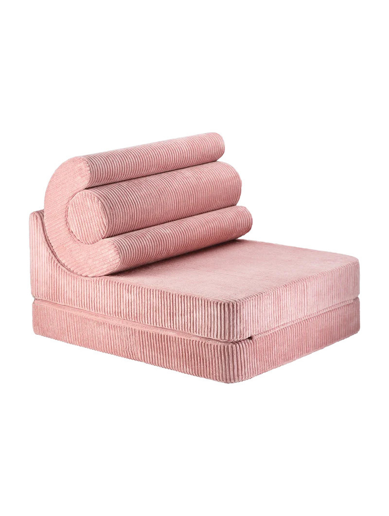 Flipster by Wigiwama Kids Foam Modular Sofa Set with Removable Cover in Pink Mousse