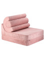 Flipster by Wigiwama Kids Foam Modular Sofa Set with Removable Cover in Pink Mousse