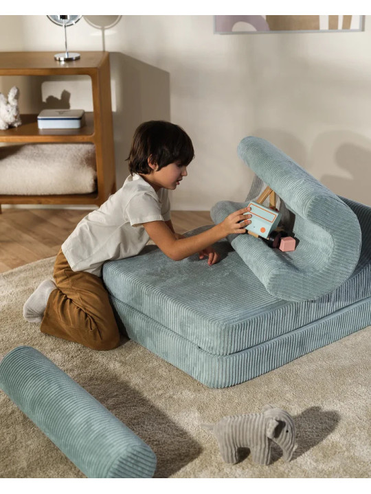 Divano Modulare per Bambini Flipster in Velluto Menta - Wigiwama