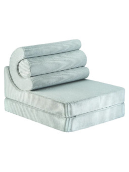 Flipster by Wigiwama Kids Foam Modular Sofa Set with Removable Cover in Peppermint Green