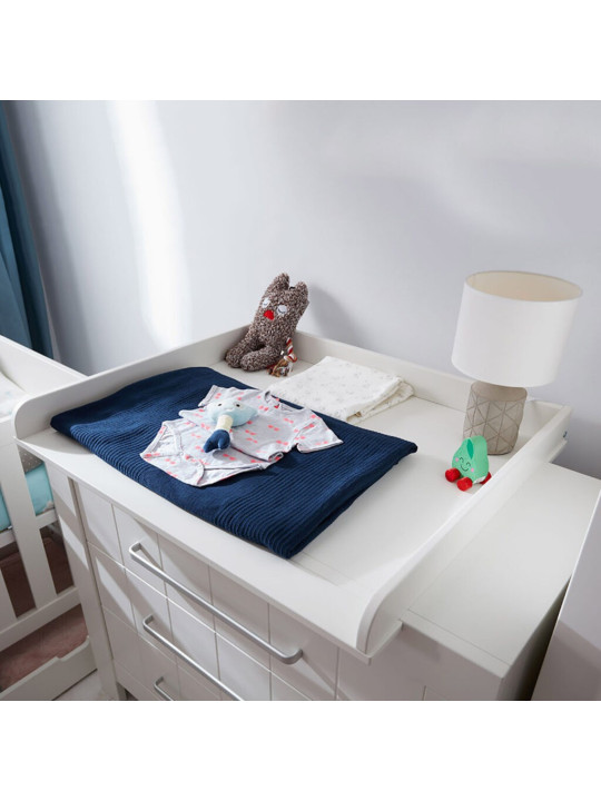 Changing unit table for Calmo Collection Chest of Drawers in white or grey MDF