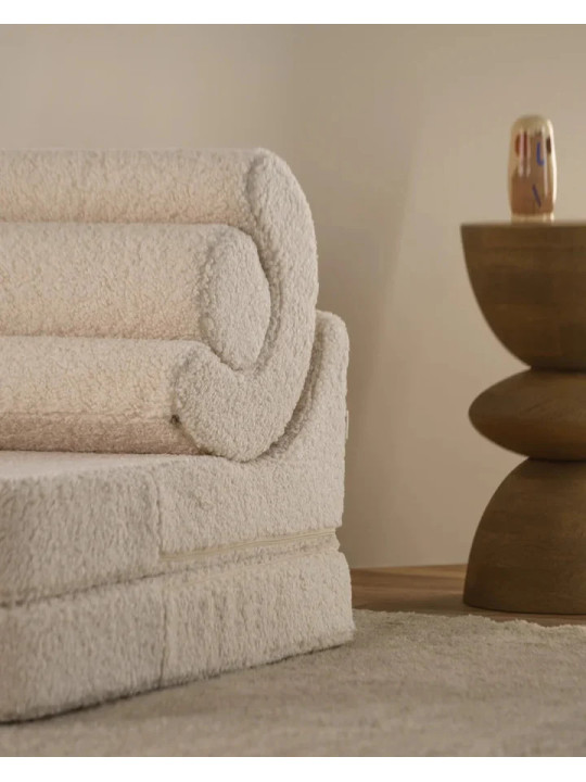Divano Modulare per Bambini Flipster in Teddy Crema - Wigiwama