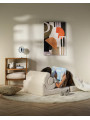 Flipster by Wigiwama Kids Foam Modular Sofa Set with Removable Cover in White Craem Teddy Fabric