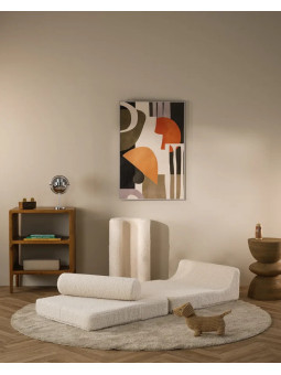 Divano Modulare per Bambini Flipster in Teddy Crema - Wigiwama