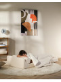 Flipster by Wigiwama Kids Foam Modular Sofa Set with Removable Cover in White Craem Teddy Fabric