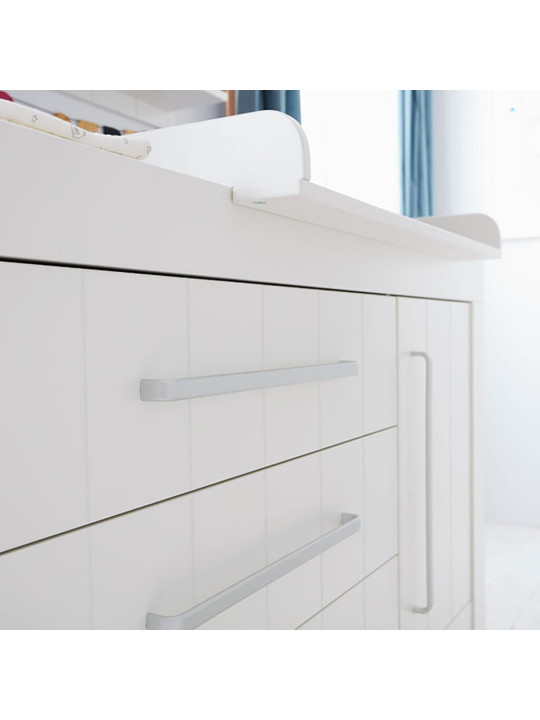 Changing unit table for Calmo Collection Chest of Drawers in white or grey MDF