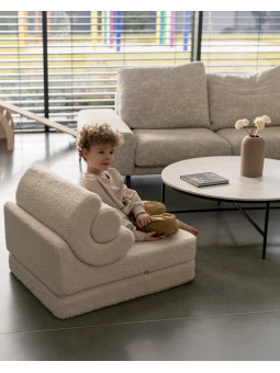 Divano Modulare per Bambini Flipster in Teddy Crema - Wigiwama