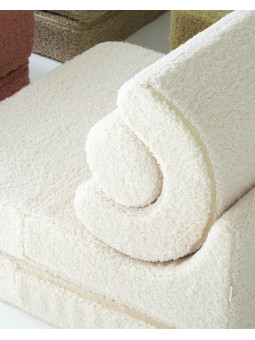 Divano Modulare per Bambini Flipster in Teddy Crema - Wigiwama