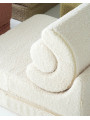Flipster by Wigiwama Kids Foam Modular Sofa Set with Removable Cover in White Craem Teddy Fabric
