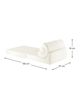 Divano Modulare per Bambini Flipster in Teddy Crema - Wigiwama