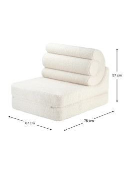 Divano Modulare per Bambini Flipster in Teddy Crema - Wigiwama