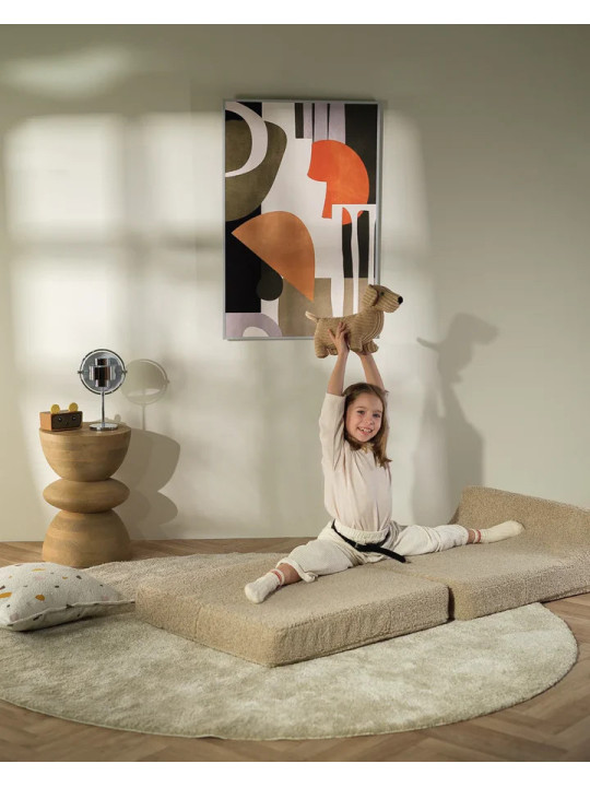 Divano Modulare per Bambini Flipster in Teddy Biscotto - Wigiwama