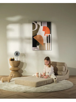 Divano Modulare per Bambini Flipster in Teddy Biscotto - Wigiwama