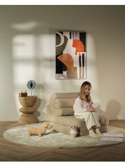 Divano Modulare per Bambini Flipster in Teddy Biscotto - Wigiwama