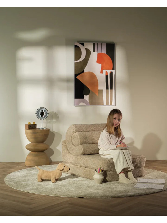 Divano Modulare per Bambini Flipster in Teddy Biscotto - Wigiwama