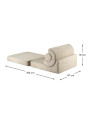 Flipster by Wigiwama Kids Foam Modular Sofa Set with Removable Cover in Biscuit Brown Teddy Fabric