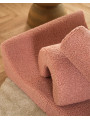 Flipster by Wigiwama Kids Foam Modular Sofa Set with Removable Cover in Guava Pink Teddy Fabric