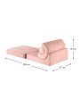 Set divano modulare in schiuma per bambini con rivestimento sfoderabile in tessuto teddy rosa guava Flipster by Wigiwama