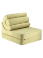 Flipster by Wigiwama Kids Foam Modular Sofa Set with Removable Cover in Matcha Green Teddy Fabric