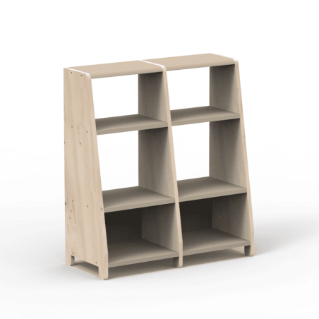 Double evolving wooden shelf for children bedrooms and nurseries - Mathy by Bols
