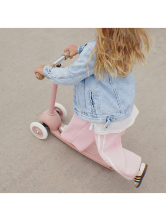 Three Wheel Eco Scooter 100% Recycled Plastic Dusty Rose - Banwood