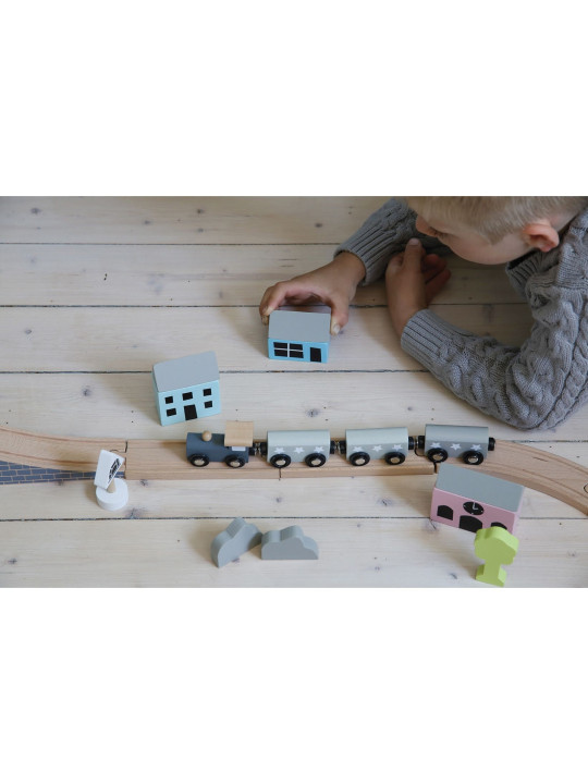 Trenino Giocattolo in Legno per Bambini