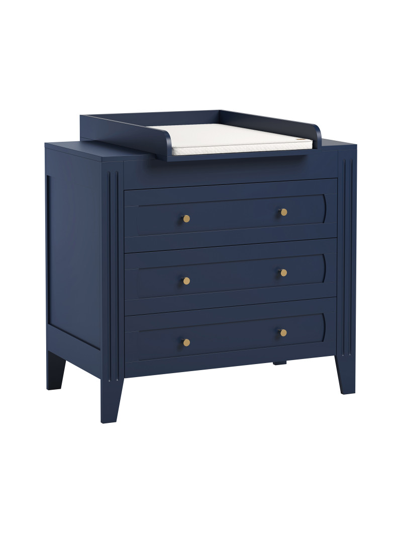 Cassettiera 3 Cassetti con Fasciatoio Milenne Blu - VOX