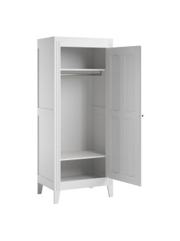 Armadio per Bambini 1 Anta in legno bianco collezione Milenne di VOX - Con modanature dal gusto parigino chic