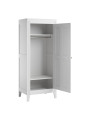 Children's wardrobe 1 door in white wood Milenne collection by VOX - With Parisian-chic style mouldings