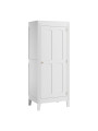 Children's wardrobe 1 door in white wood Milenne collection by VOX - With Parisian-chic style mouldings