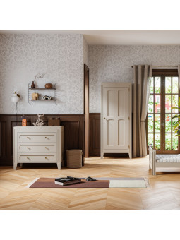 Cassettiera 3 cassetti con fasciatoio serie Milenne beige - VOX