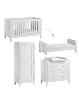 3 Piece Nursery Set Milenne White - VOX