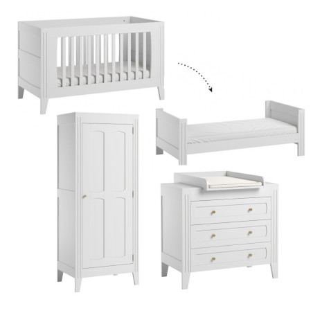 3 Piece Nursery Set Milenne White - VOX