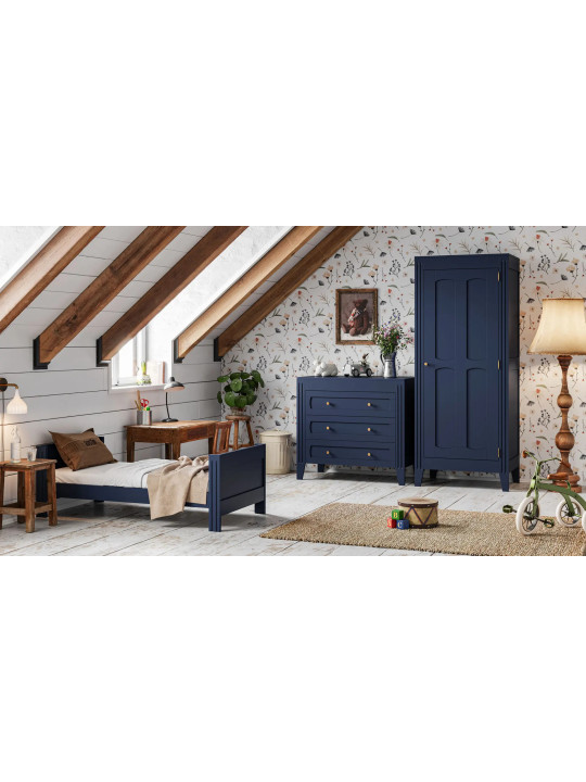 Cameretta Completa 3 Pezzi con Culla 70x140 serie Milenne blu - VOX