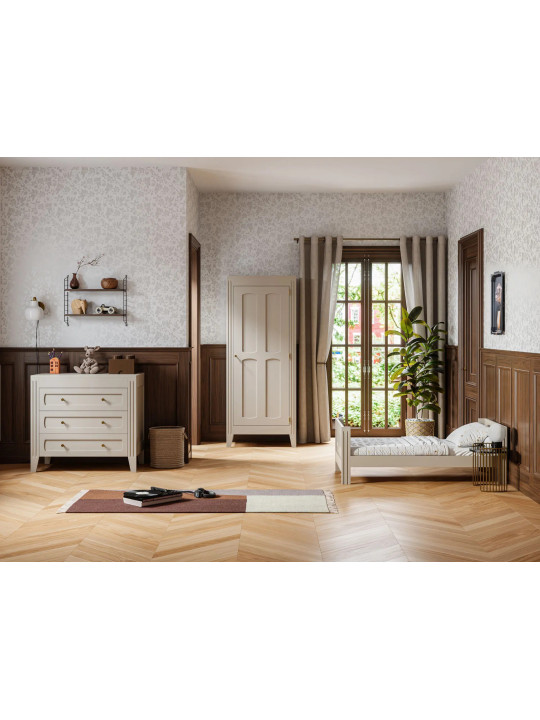 Cameretta Completa 3 Pezzi con Culla 70x140 serie Milenne beige - VOX