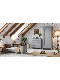 Cameretta Completa 3 Pezzi con Culla 70x140 serie Milenne grigia - VOX