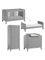 Cameretta Completa 3 Pezzi con Culla 70x140 serie Milenne grigia - VOX
