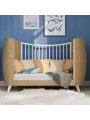 Culla evolutiva Coquillage in rattan 70x140 bianca - Théo Bébé