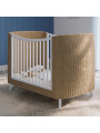 Culla evolutiva Coquillage in rattan 70x140 bianca - Théo Bébé