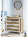 Children's Chest of Drawer Coquillage in Rattan - Théo Bébé