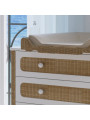 Cassettiera con Fasciaotio Coquillage in Rattan - Théo Bébé