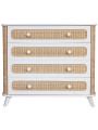 Cassettiera con Fasciaotio Coquillage in Rattan - Théo Bébé