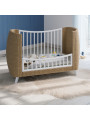 Coquillage Evolutive Bed in Rattan 60x120 White - Théo Bébé