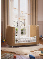 Coquillage Evolutive Bed in Rattan 60x120 White - Théo Bébé
