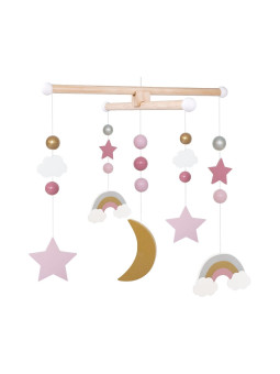 Mobile for Cradle and Bed with Stars and Rainbows