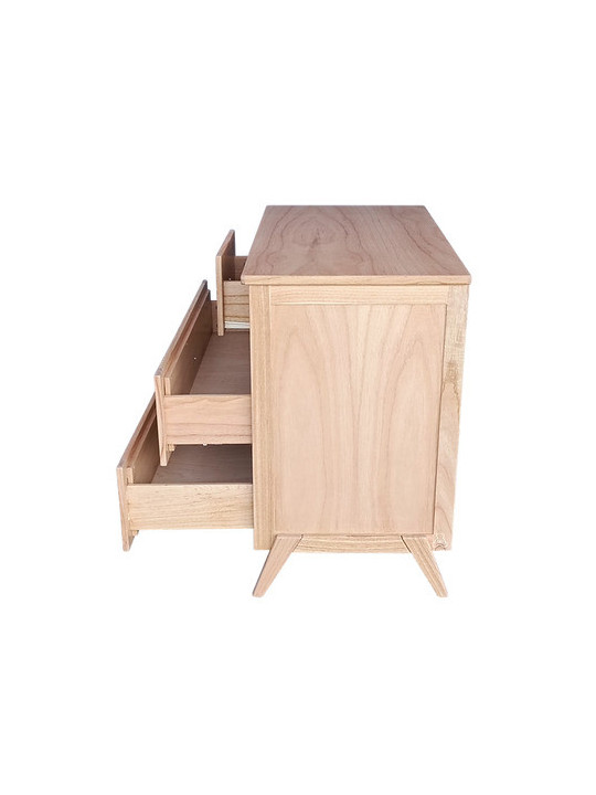 Cassetteria con Fasciatoio Marélia in Rattan Naturale - Théo Bébé
