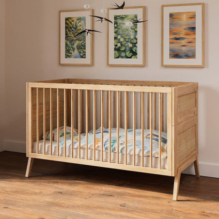 Evolutive Bed / Desk 60x120 Marélia Natural - Théo Bébé