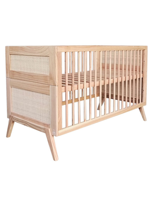 Evolutive Bed / Desk 60x120 Marélia Natural - Théo Bébé